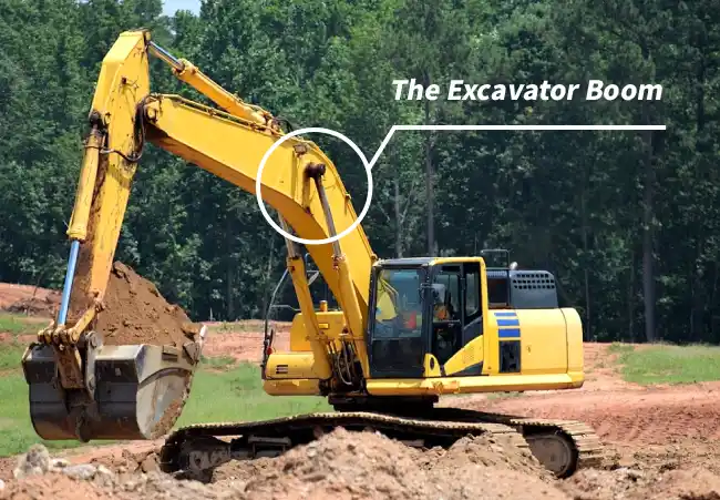 the excavator boom