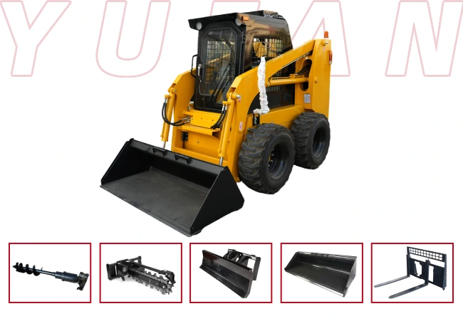 Skid Steer Loader + Multiple Attachments